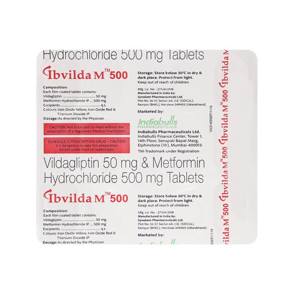 IBVILDA M 500mg Tablet 15's
