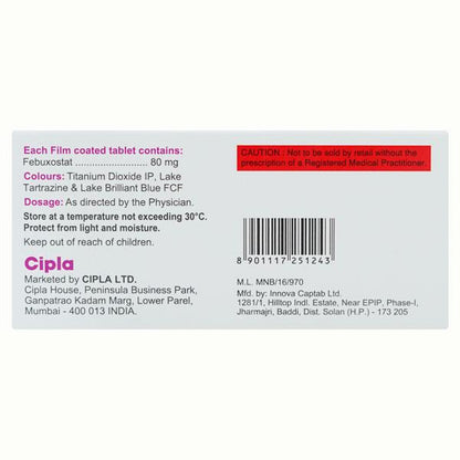FEBUTEC 80 Tablet 10's