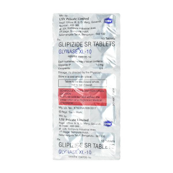 Glynase XL 10mg Tablet 10'S