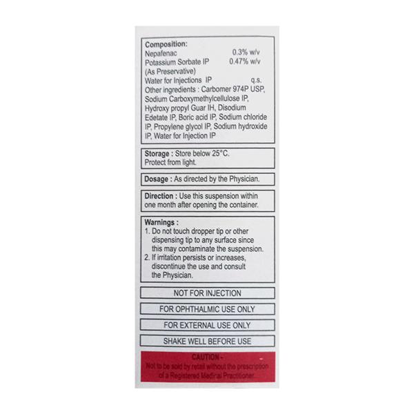 NEPAFLAM OD BAK FREE Eye Drops 3ml