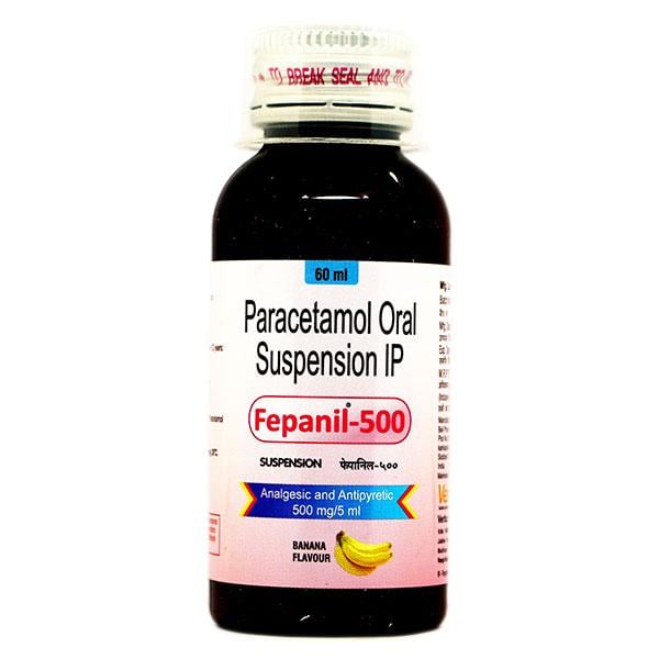 FEPANIL 500 BANANA FLAVOUR Suspension 60ml