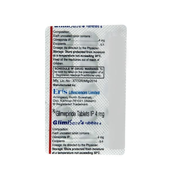 Glimisave 4mg Tablet 15'S