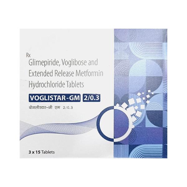 VOGLISTAR GM 2/0.3 Tablet 15's