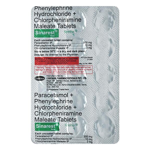 SINAREST NEW Tablet 15's