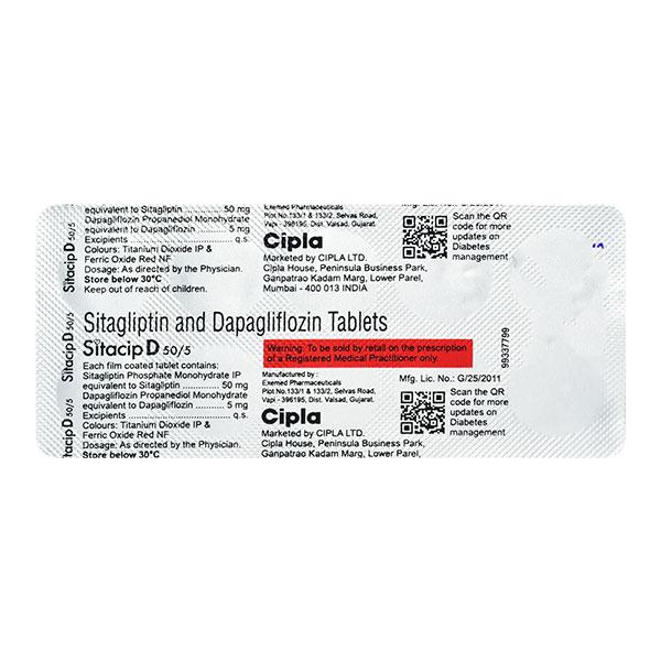 SITACIP D 50/5 Tablet 10's