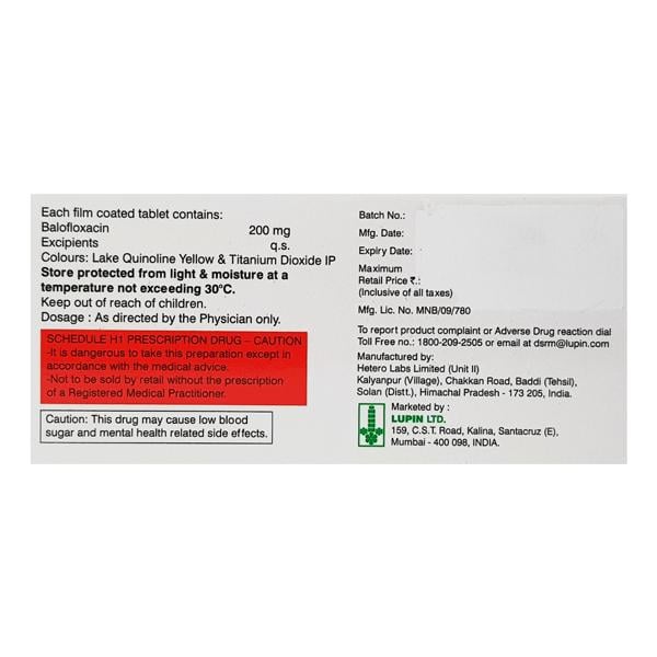 B Cin 200mg Tablet 10'S