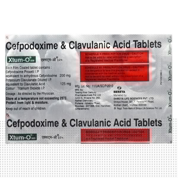 Xtum O 325mg Tablet 10'S
