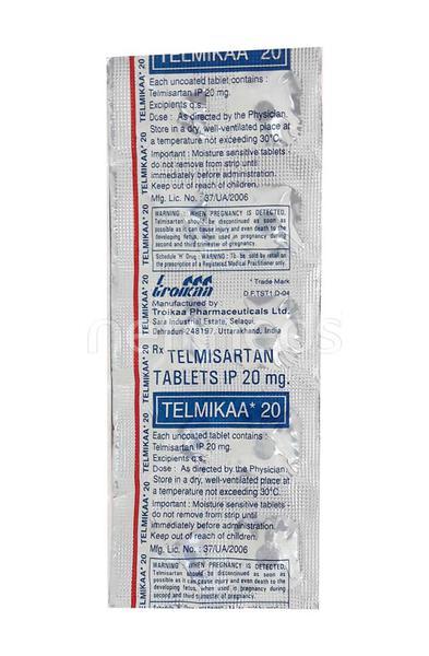 Telmikaa 20mg Tablet 10'S