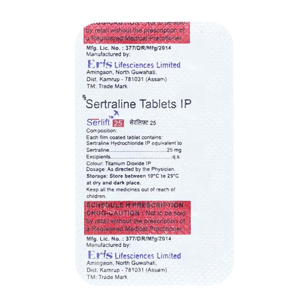 Serlift 25mg Tablet 10'S