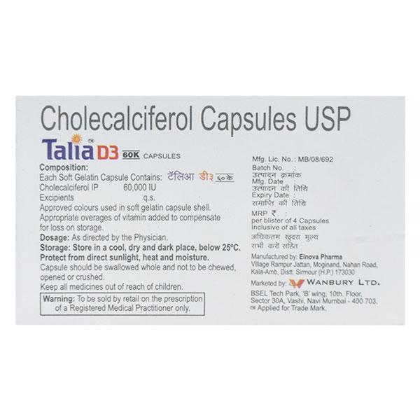 Talia D3 60K Capsule 4'S