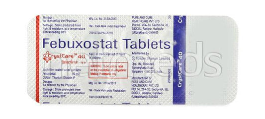 Crystcare 40mg Tablet 10'S