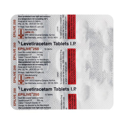 Epilive 250mg Tablet 15'S
