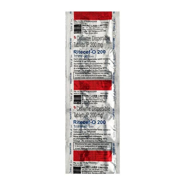 Ritecef O 200mg Tablet 10'S