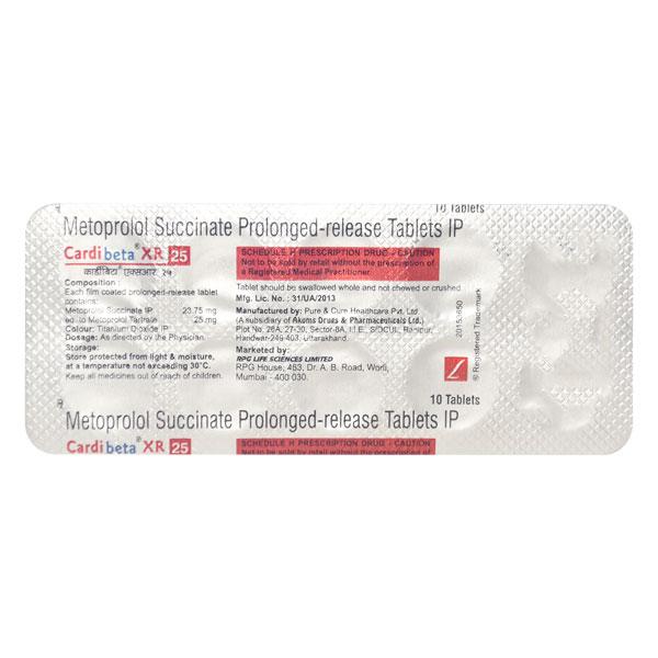 Cardibeta XR 25mg Tablet 10'S