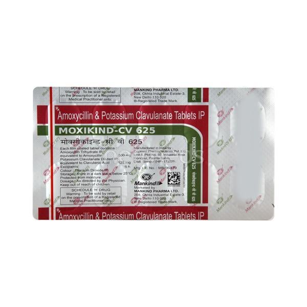 Moxikind CV 625mg Tablet 10'S