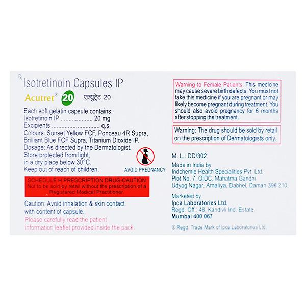 Acutret 20mg Capsule 10'S