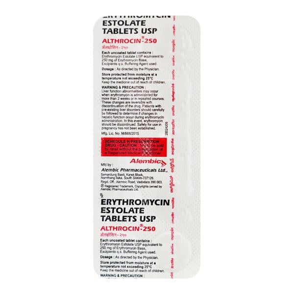 Althrocin 250mg Tablet 10'S