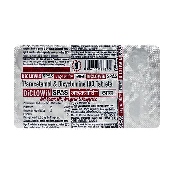 DICLOWIN SPAS Tablet 10's