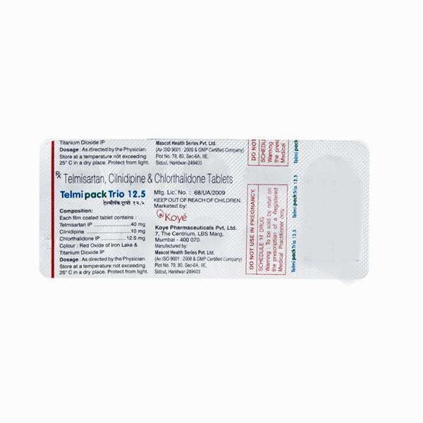 Telmipack Trio 40/10/12.5mg Tablet 10'S