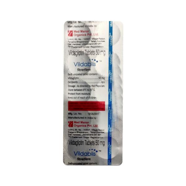 VILDABLIS 50mg Tablet 10's