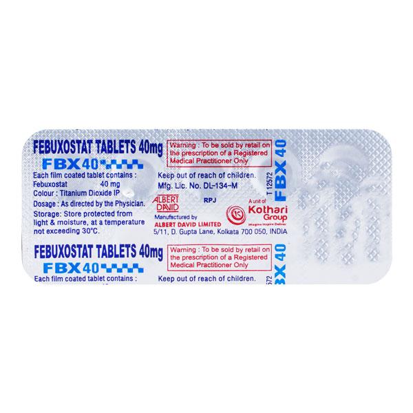 FBX 40mg Tablet 10'S