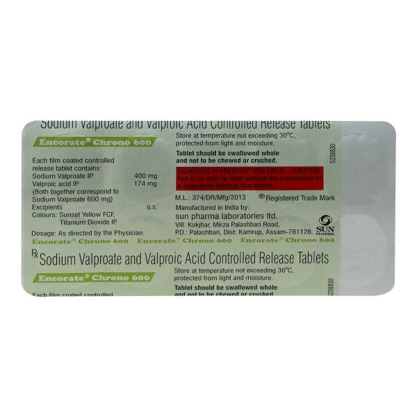 Encorate Chrono 600mg Tablet 10'S