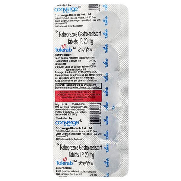 TOLERAB 20mg Tablet 10's