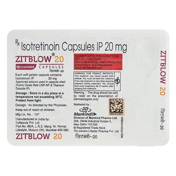 Zitblow 20mg Capsule 10'S