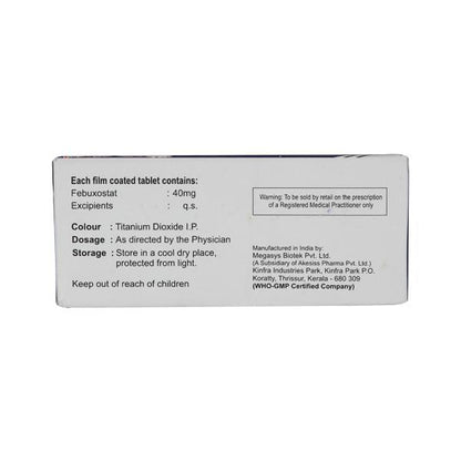 Febufix 40mg Tablet 10'S