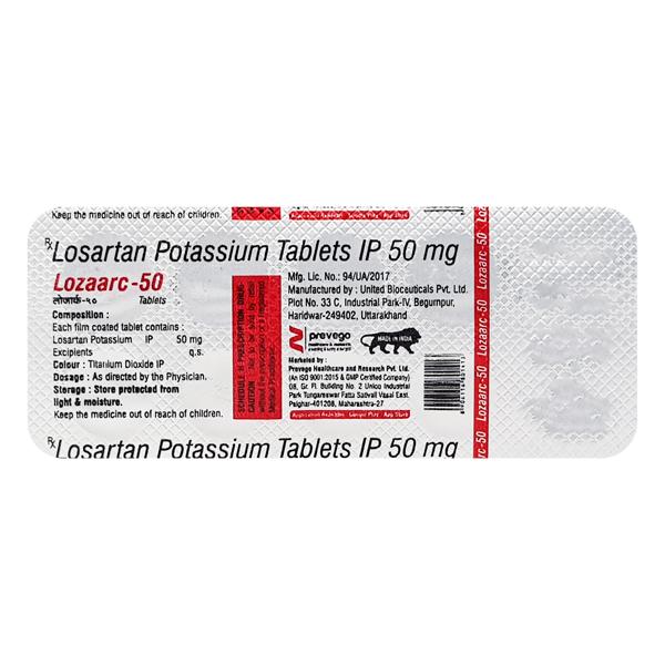 LOZAARC 50 Tablet 10's