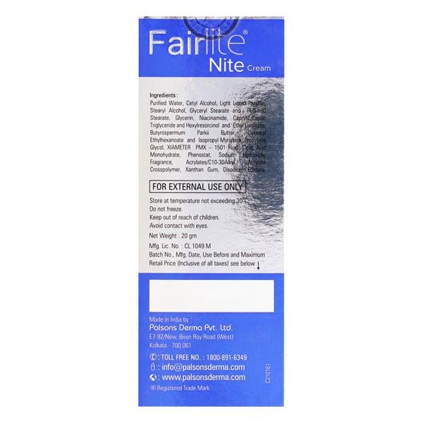 Fairlite Nite Cream 20gm