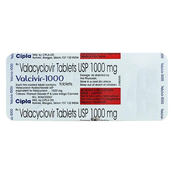 Valcivir 1gm Tablet 3'S