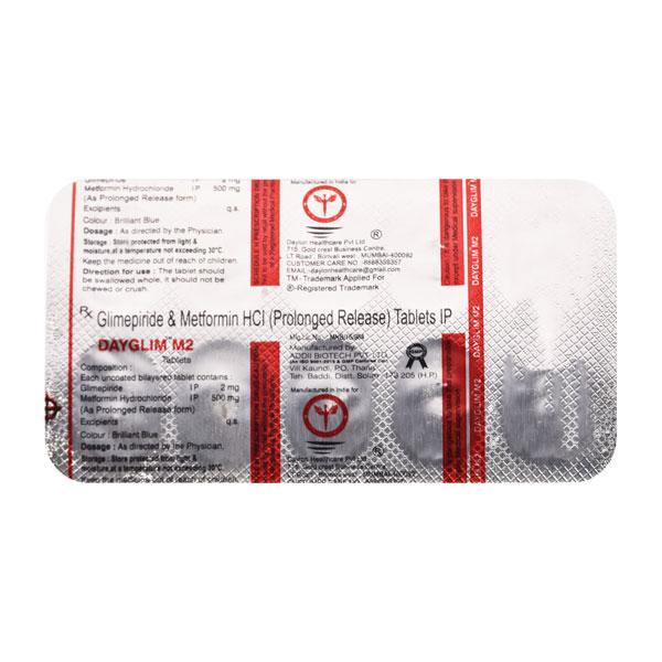 DAYGLIM M 2mg Tablet 10's