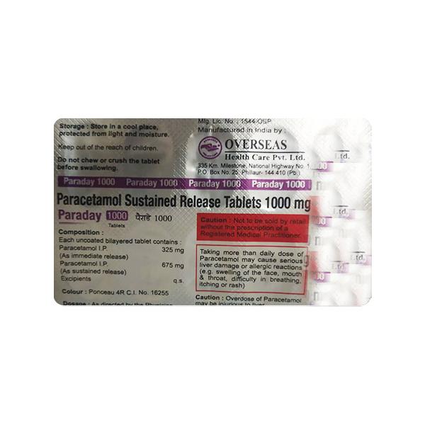 PARADAY 1000 Tablet 10's