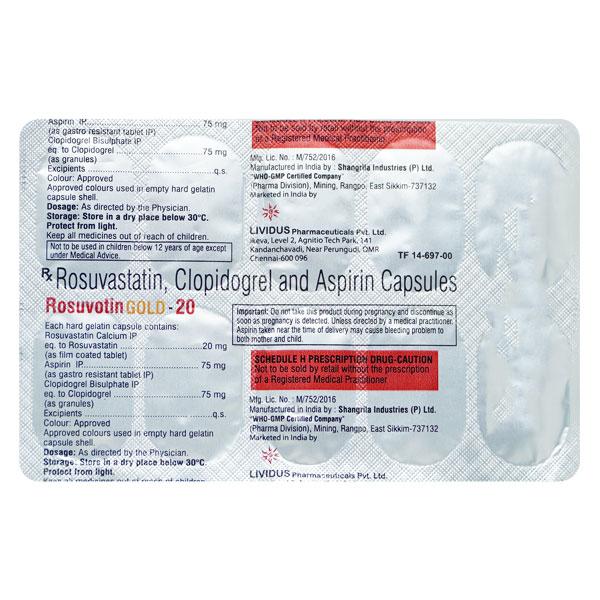 ROSUVOTIN GOLD 20 Capsule 10's