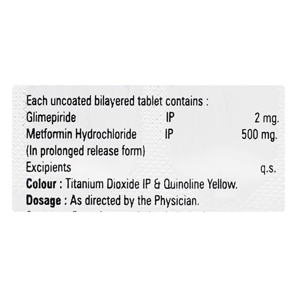 GLYSAFE G 2mg/500mg Tablet 10's
