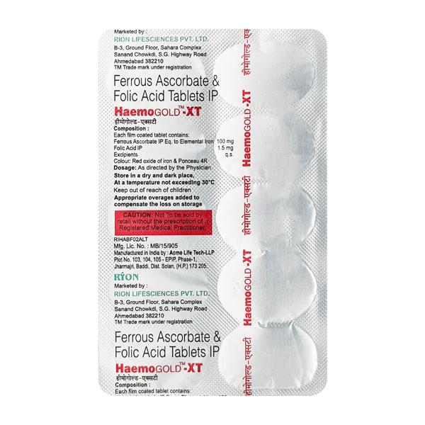 HAEMOGOLD XT Tablet 10's