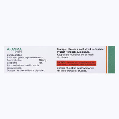AFASMA 100MG CAPSULE 10'S