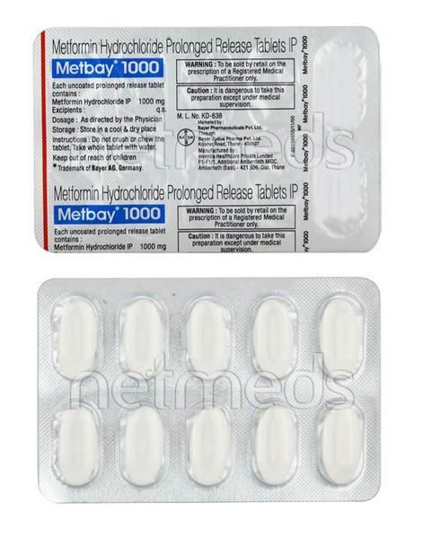 Metbay 1000 tablets 10's