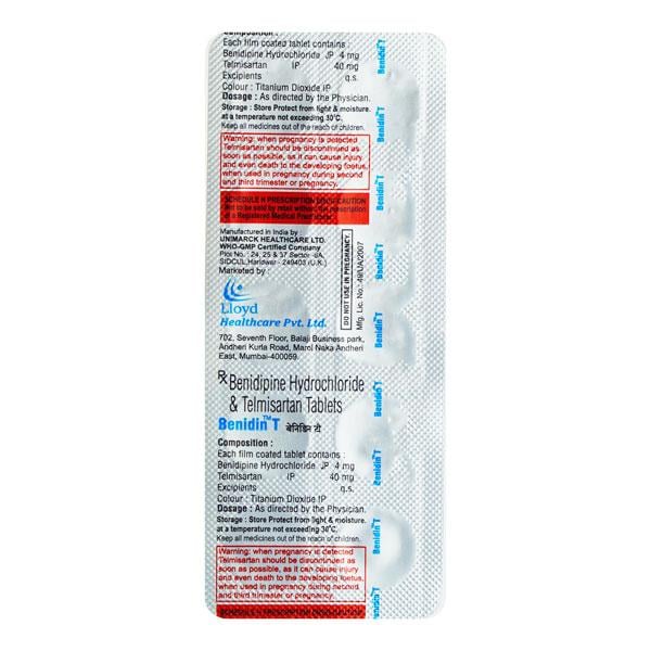 BENIDIN T 4/40mg Tablet 10's