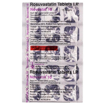 Novastat 10mg Tablet 15'S