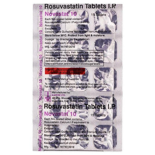 Novastat 10mg Tablet 15'S