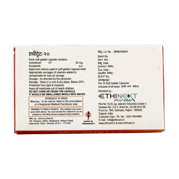 Ethitret 20mg Capsule 10'S