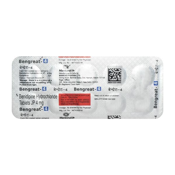 Bengreat 4mg Tablet 10'S
