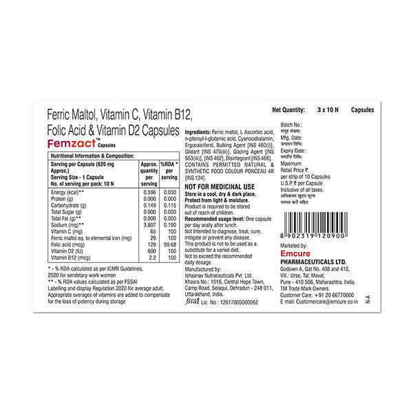 FEMZACT Capsule 10's