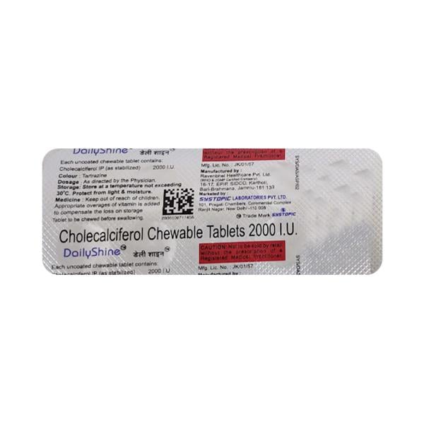 DAILYSHINE SUGAR FREE PINEAPPLE FLAVOUR Chewable Tablet 10's