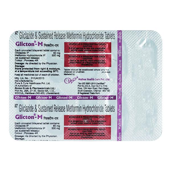 GLICTON M Tablet 10's