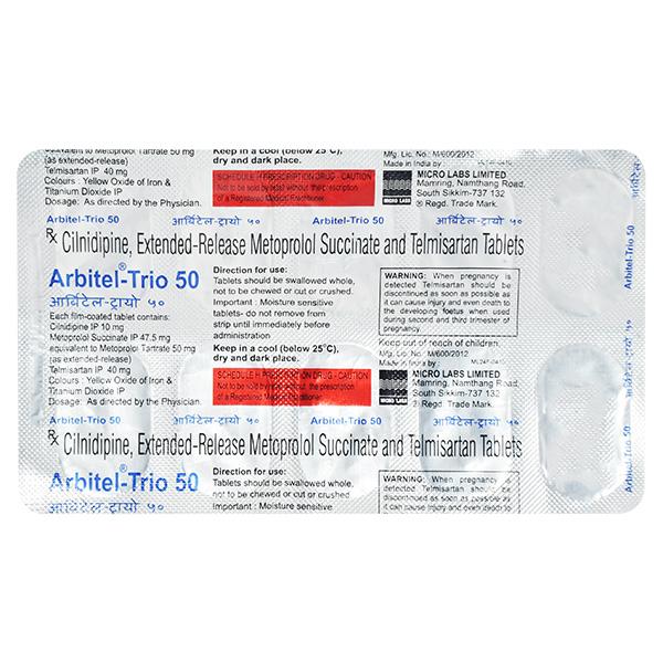 Arbitel Trio 50mg Tablet 10'S