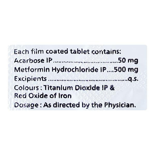 GLUCOTAG M 50/500mg Tablet 10's