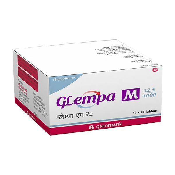 GLEMPA M 12.5/1000 Tablet 10's